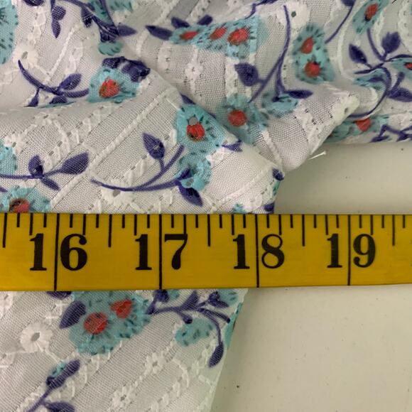 HELLO MOLLY Dress 8 Flower Garden VNeck Keyhole Back Hidden Zipper Ruched Sleeve - Picture 15 of 16